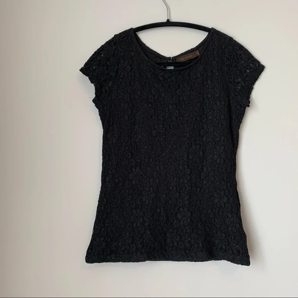 the limited black lace blouse shirt size S
